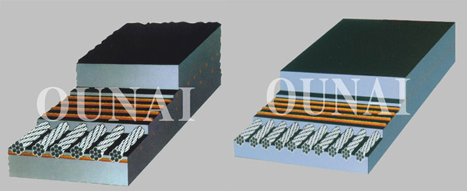 Tear-resistant steel cord conveyor belt